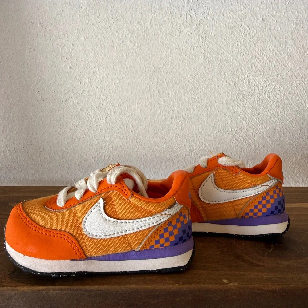 Nike Waffle Trainer 2 SE TD Toddler Sneakers Size 4C Purple DJ8047-800